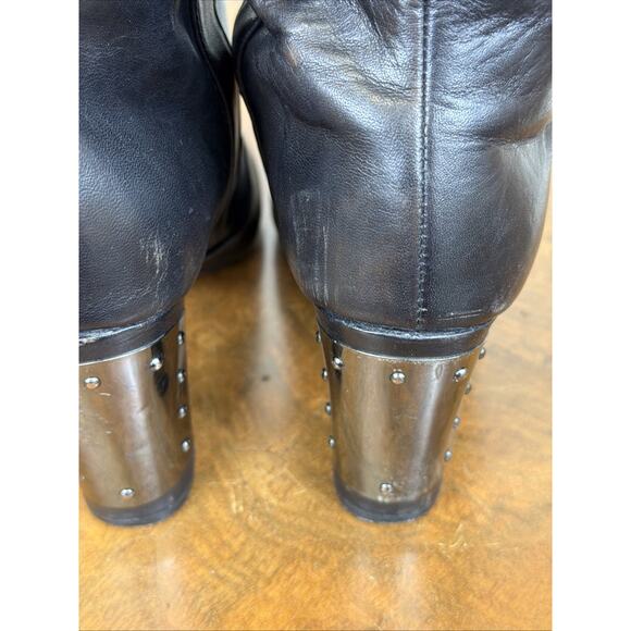 GUC Rebecca Minkoff Black Knee High Heeled Boot #1478 Size 8 - Picture 8 of 9